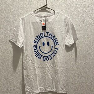 The Phluid Project White Tee with Blue Graphic